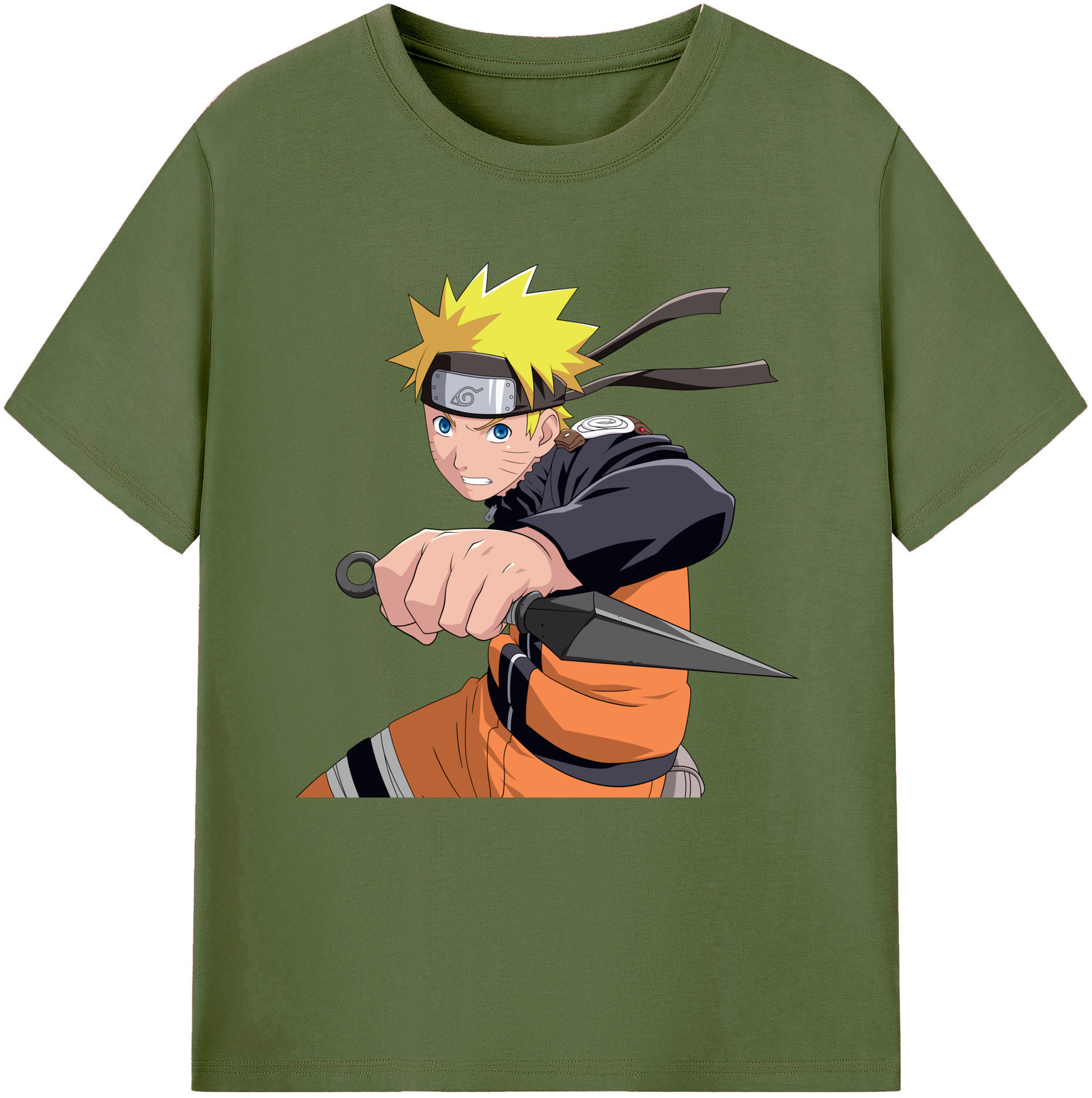 （画像用） NARUTO -ナルト- うずまき ナルト Uzumaki Naruto 綿100％半袖Tシャツ（フロントプリント）